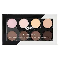 پالت کانتور،هایلایتر،برنزر پودری آرت اسکین (Artskin 4D Slim Face Contour & Bronze & Highlght Pro Powder Palette)