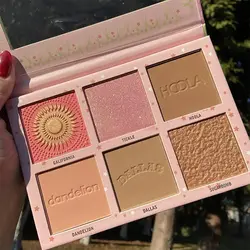پالت رژگونه، برنزر و هایلایتر هدی موجی مدل (Hudamoji Cheekleaders Pink Squad Blush Palette)