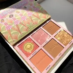 پالت رژگونه، برنزر و هایلایتر هدی موجی مدل (Hudamoji Cheekleaders Pink Squad Blush Palette)