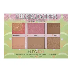 پالت رژگونه، برنزر و هایلایتر هدی موجی مدل (Hudamoji Cheekleaders Pink Squad Blush Palette)