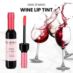 تینت لب شرابی مدل (man zi miao wine lip tint)