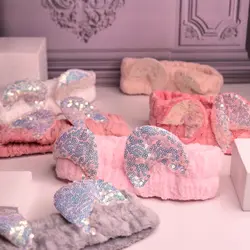 هدبند حوله ای مدل پولک دار - کالا وان