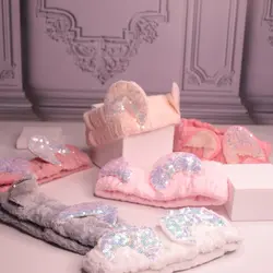 هدبند حوله ای مدل پولک دار - کالا وان