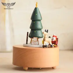 جعبه موزیکال چوبی کریسمس