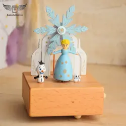جعبه موزیکال چوبی طرح السا