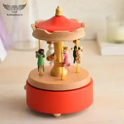 جعبه موزیکال چوبی چرخ و فلک