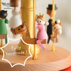 جعبه موزیکال چوبی چرخ و فلک