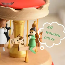 جعبه موزیکال چوبی چرخ و فلک