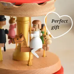 جعبه موزیکال چوبی چرخ و فلک