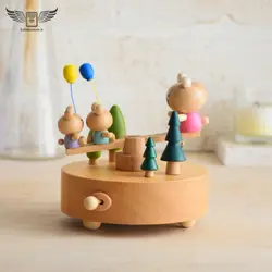 جعبه موزیکال اله کلنگ چوبی