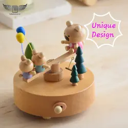 جعبه موزیکال اله کلنگ چوبی