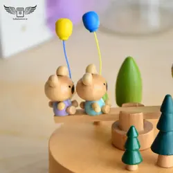 جعبه موزیکال اله کلنگ چوبی