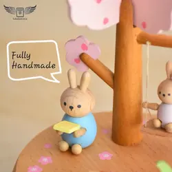 جعبه موزیکال چوبی فانتزی