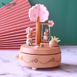 جعبه موزیکال چوبی فانتزی