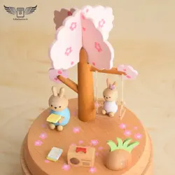 جعبه موزیکال چوبی فانتزی