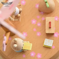 جعبه موزیکال چوبی فانتزی