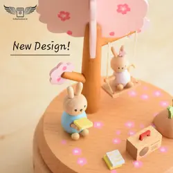 جعبه موزیکال چوبی فانتزی