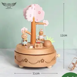 جعبه موزیکال چوبی فانتزی