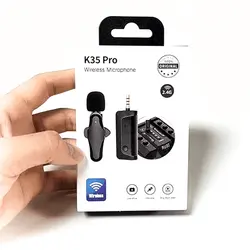 میکروفون یقه ای بیسیم K35 Pro Dual | دو میکروفون