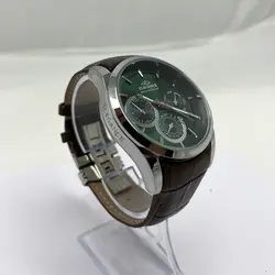 ست ساعت مچی عقربه ای زنانه و مردانه الگانس مدل بند چرمی
