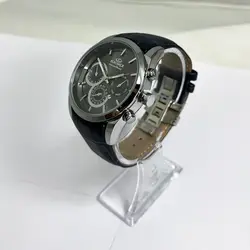 ست ساعت مچی عقربه ای زنانه و مردانه الگانس مدل بند چرمی