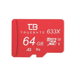 کارت حافظه microSD XC تروبایت مدل 633X-A2-V30 کلاس 10 استاندارد UHS-I U3 سرعت 95MBps ظرفیت 64 گیگابایت به همراه کارت‌خوان | فروشگاه اینترنتی کانی مارکت