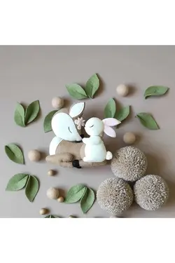 آویز گهواره دست ساز طرح حیوانات Woll Tasarım کد:Y909777244