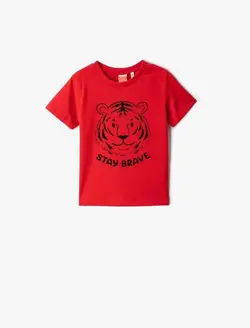 تیشرت طرح پلنگ پسرانه کوتون کد:3SMB10033TK420