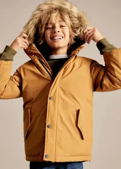 کاپشن کلاه خز دار پسرانه منگو کد:REF. 37036305-SUZI-LO