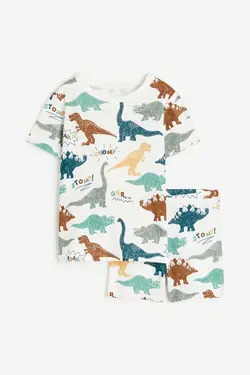 تیشرت شورتک طرح دایناسور پسرانه اچ اند ام کد:0485544078