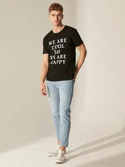 تیشرت پسرانه رنگ مشکی السی وایکیکی کد: ۰S8022Z8