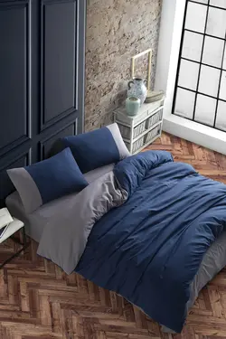 روتختی دونفره ترک دورنگ مدل Cotton Touch کد:CT-1705 از زاویه دور