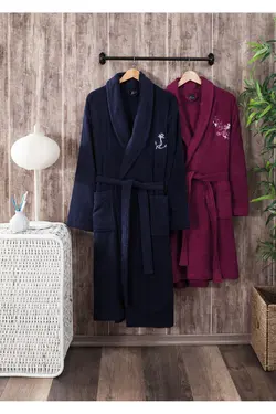 ست حوله تنپوش سرخابی تمام نخ FINE LINE کد: L2010062032