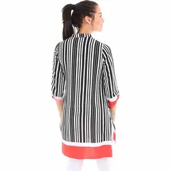 شومیز یقه ایستاده طرح دار زنانه بیگ دارت کد : HBV00000UIQ0A