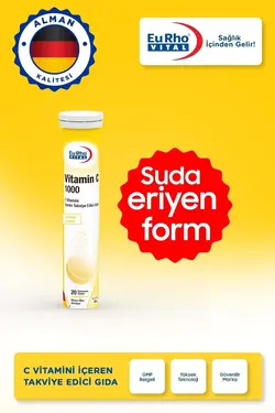 قرص جوشان ویتامین ث 1000 میلی گرم Eurho Vital کد:Eurho VitalVitamin C