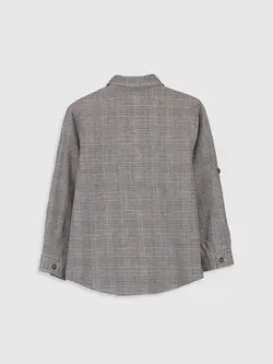 بلوز آستین بلند چهارخانه پسرانه ال سی وایکیکی کد:9WN379Z4