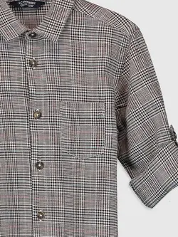 بلوز آستین بلند چهارخانه پسرانه ال سی وایکیکی کد:9WN379Z4