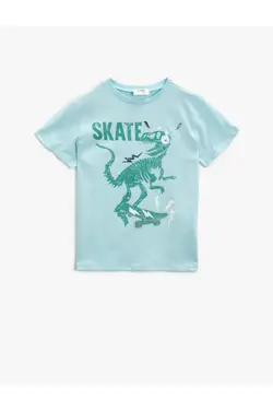 تیشرت آبی رنگ پسرانه کوتون کد:1YKB16221OK