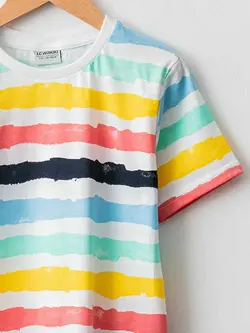 تیشرت راه راه رنگارنگ پسرانه ال سی وایکیکی کد:S1AO26Z4