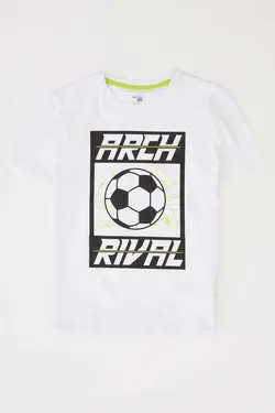 تیشرت طرح توپ فوتبال پسرانه دیفاکتو کد: N3756A6WT34