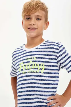 تیشرت یقه گرد پسرانه دیفاکتو کد:S3391A6IN101