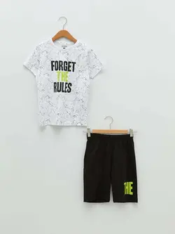 ست تیشرت شورت پسرانه ال سی وایکیکی کد:S24614Z4