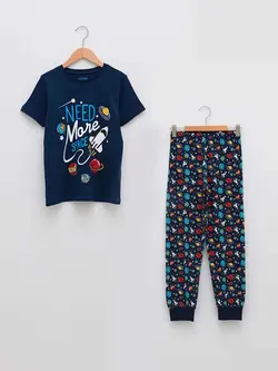 ست تیشرت و شلوار طرح فضا پسرانه ال سی وایکیکی کد:S20603Z4