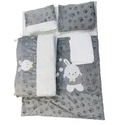 ست رو تختی نوزادی طرح خرگوش طوسی