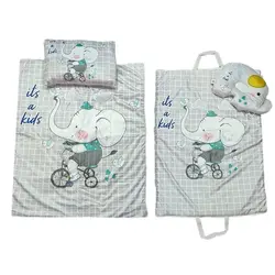 ست لحاف تشک دم دستی its a kids طرح فیل طوسی