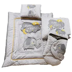 ست لحاف تشک دم دستی طرح فیل طوسی