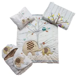 ست لحاف تشک دم دستی طرح فیل کرمی