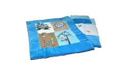 سرویس دم دستی سه تکه مدل جغد مخمل آبی شرکت پنگوین |Panguan service handy three-piece