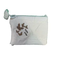 پتو نوزادی طرح بافت eda baby رنگ کرم