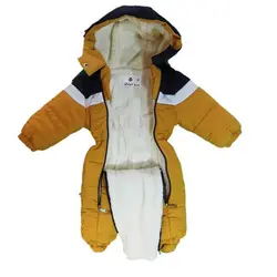 کاپشن سرهمی طرحdog رنگ زرد و سرمه ای زیزی کیدس